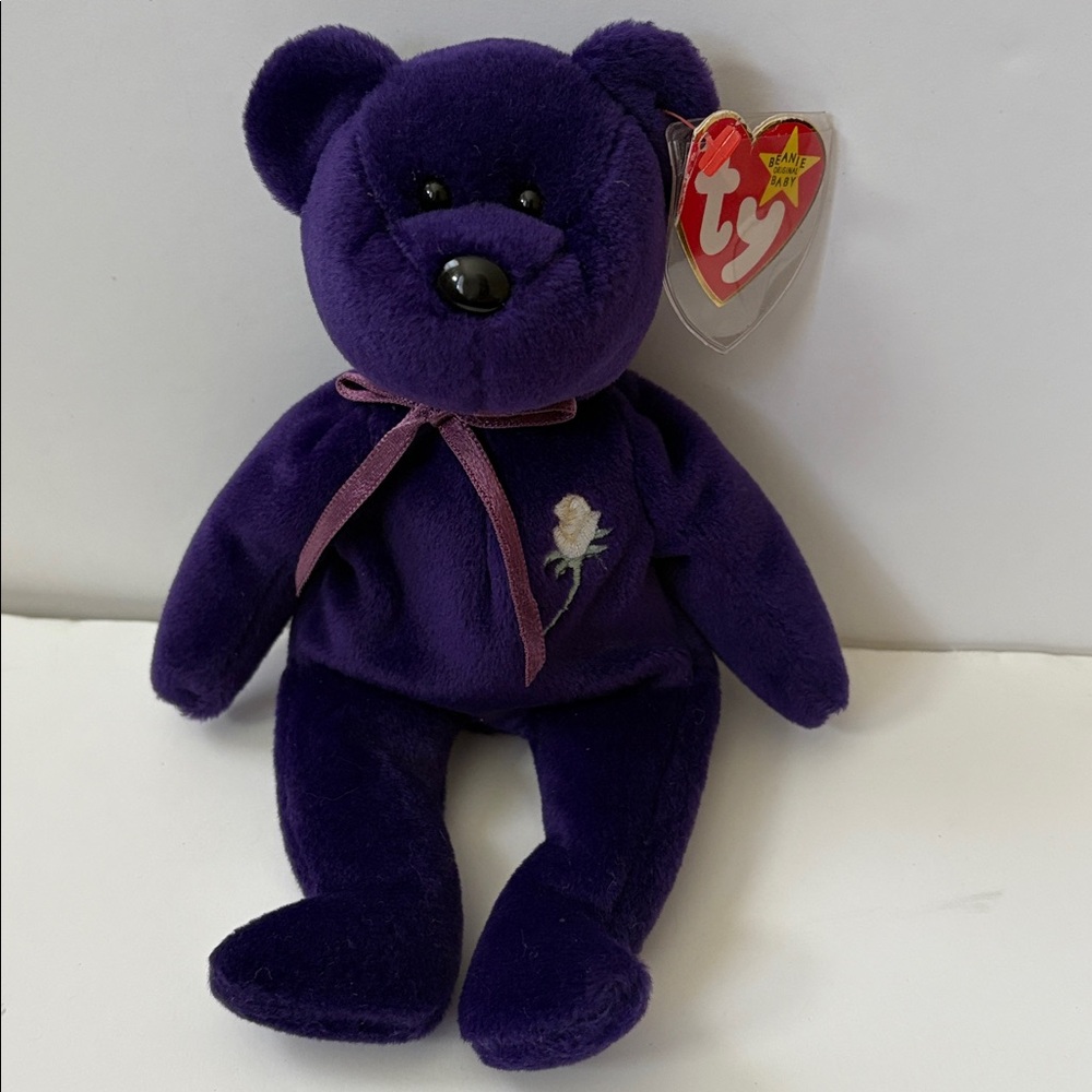 “Princess” retired beanie baby.  1997.  Rare, hard to find. Excellent condition